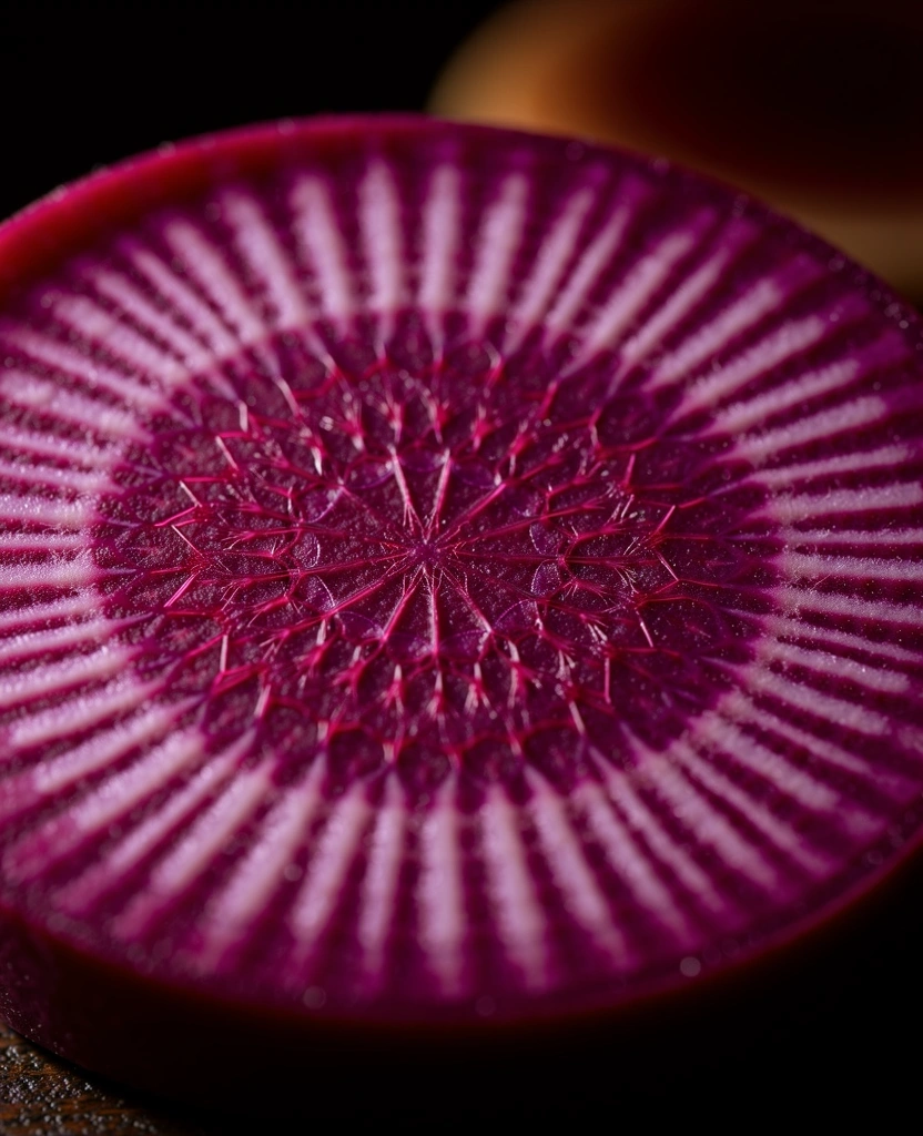 Structural detail of a root vegetable